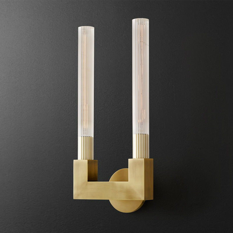 Kristy Indoor Wall Lamp Glass Brass Mid-century Restaurant Bedroom - Neutralighting