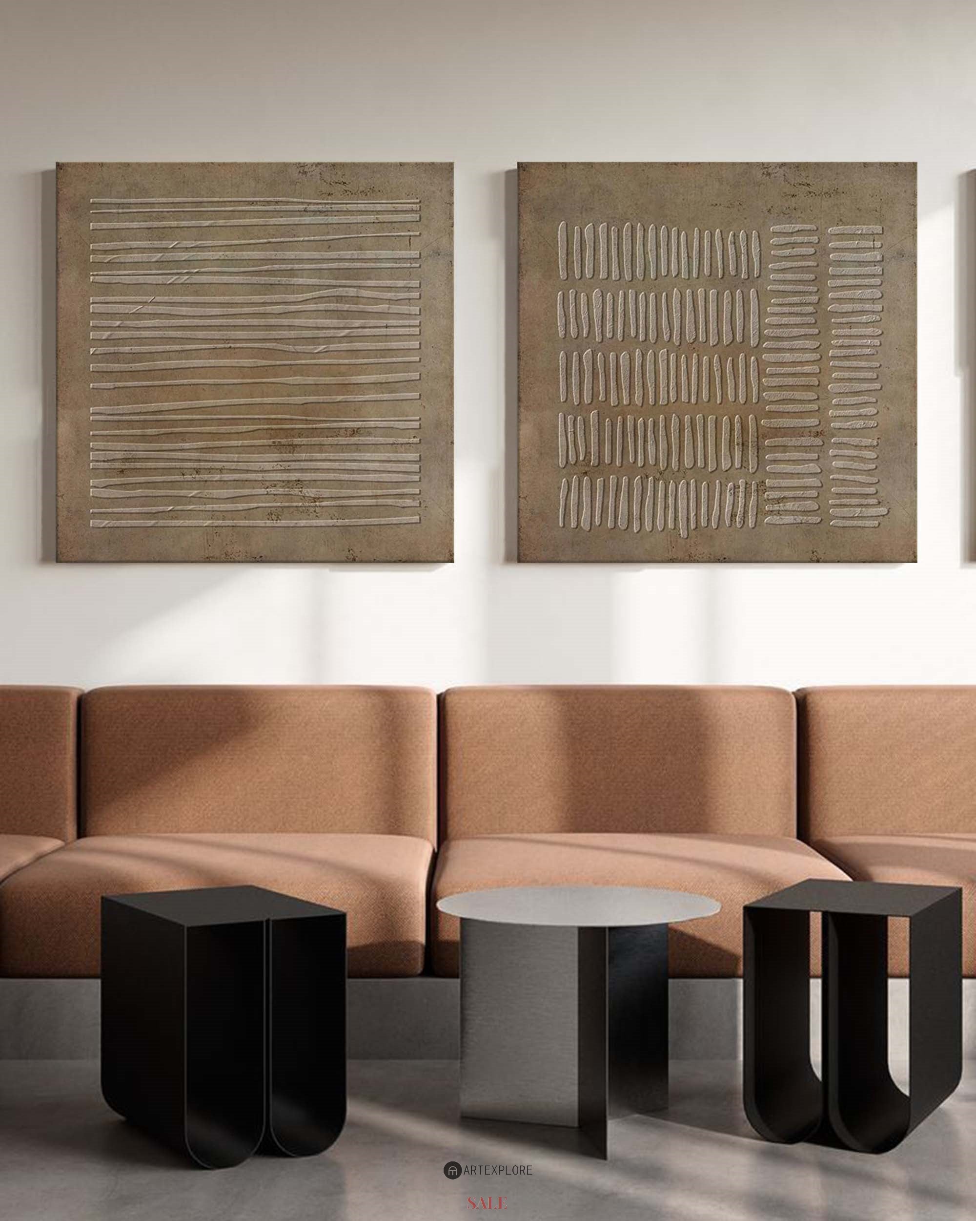 Set of 2 Abstract Art ABAO50 - Neutralighting
