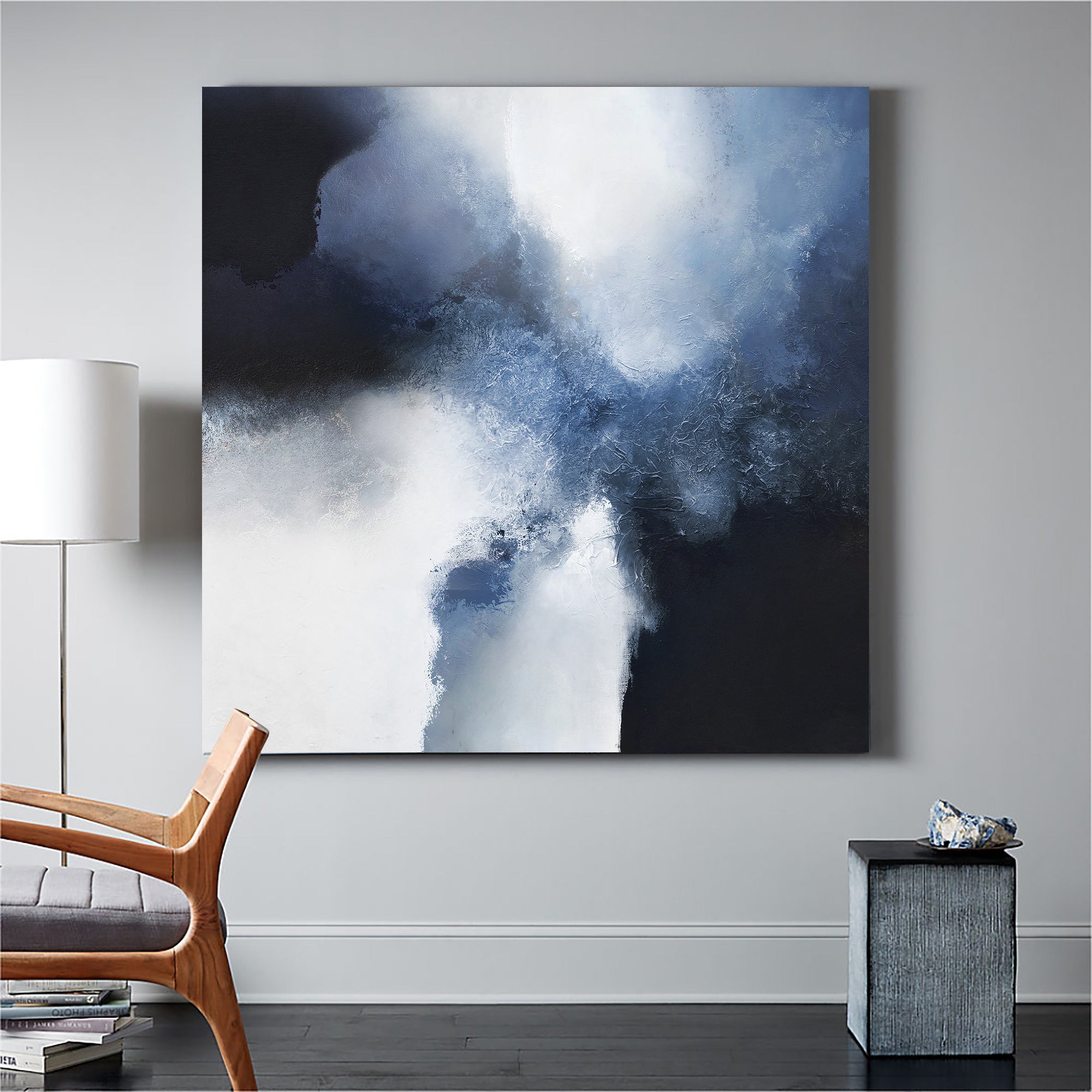 Large Blue Abstract Art ABAS04 - Neutralighting