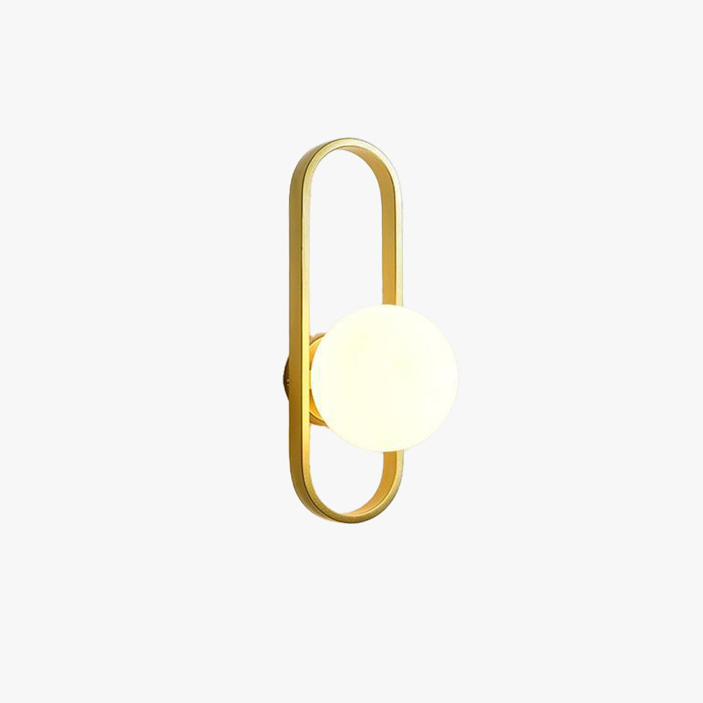 Valentina Modern Globe Bedside Wall Lamp Mount for Bedroom & Reading Room, Gold/Black - Neutralighting