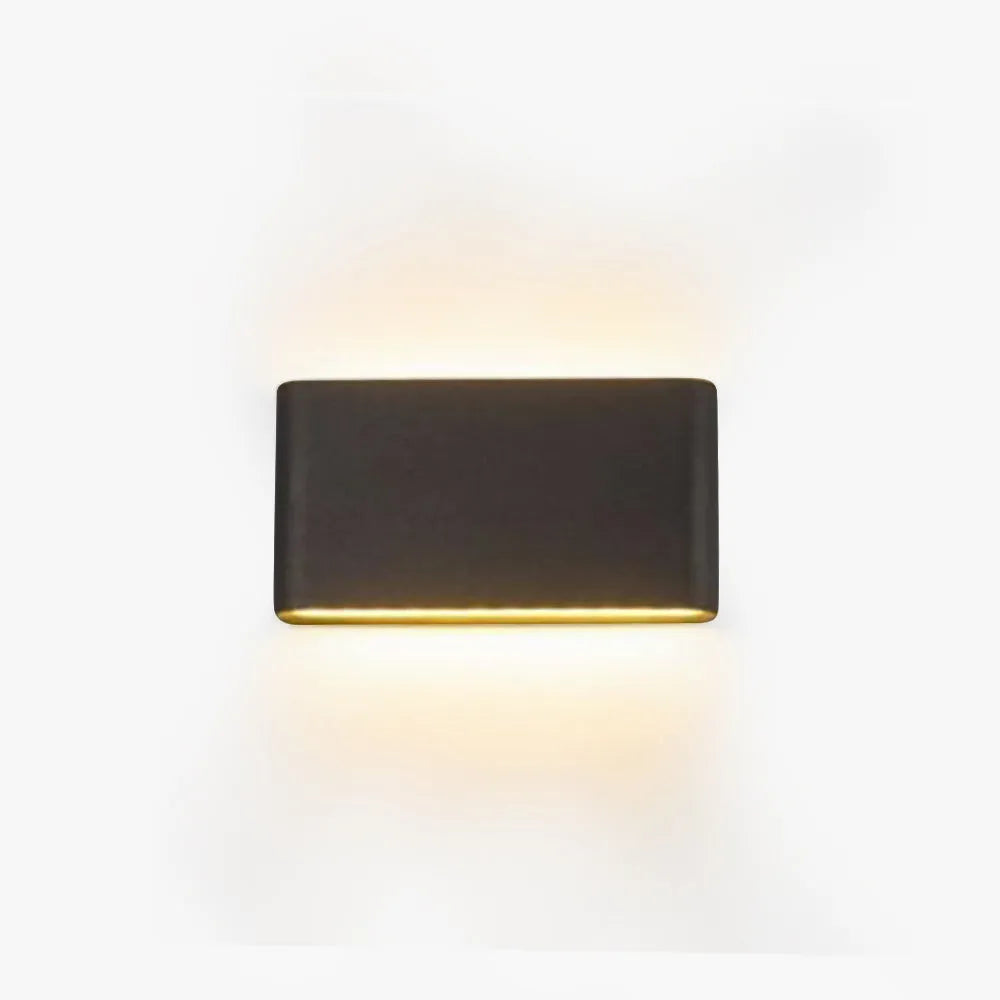 Bastro Modern Rectagulart Waterproof Outdoor Wall Lamp, Black/White - Neutralighting