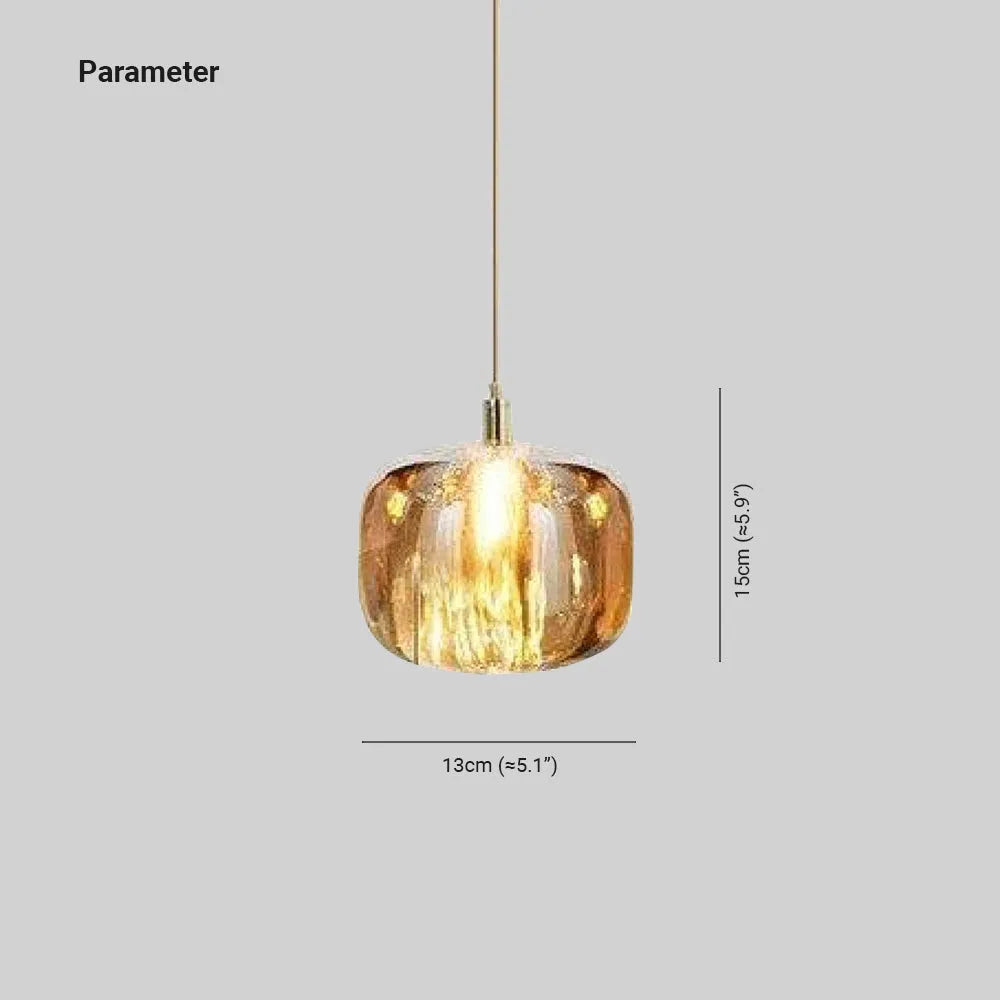 Valentina Modern Bubble Glass LED Pendant Light, Amber/Clear/Gray - Neutralighting