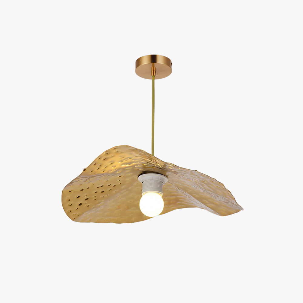 Arisha Natural Lotus Leaf Metal Pendant Light - Neutralighting