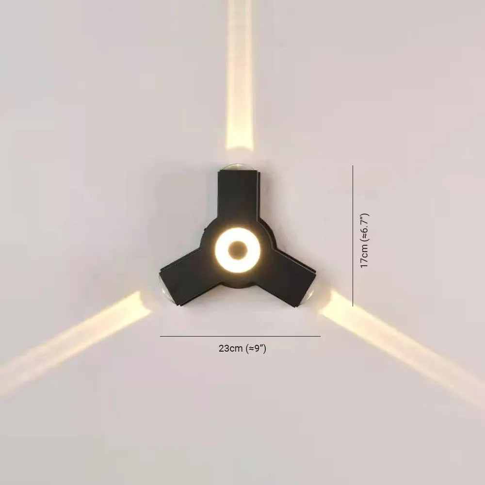 Ovelo Modern Waterproof Minimalist Cross Outdoor Wall Light Garden/Corridor - Neutralighting