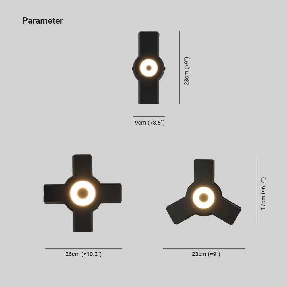 Ovelo Modern Waterproof Minimalist Cross Outdoor Wall Light Garden/Corridor - Neutralighting