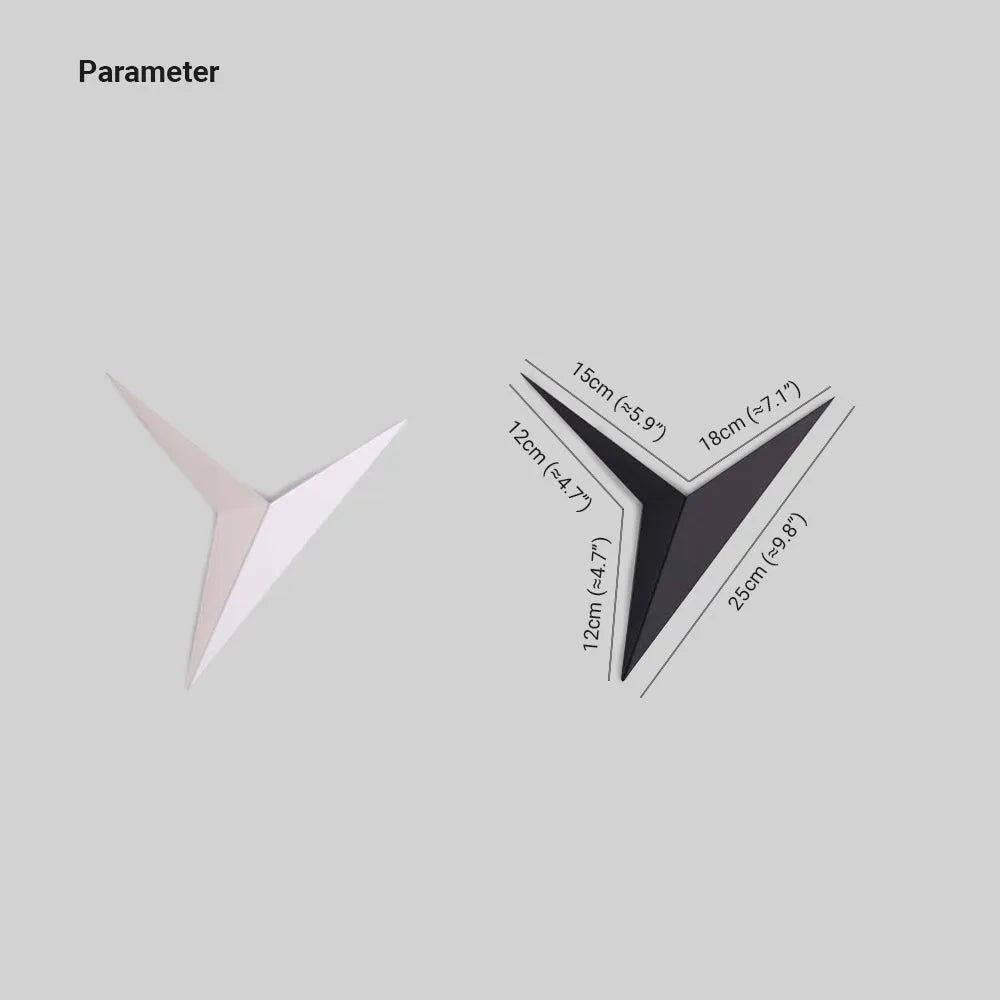 Calno Metal Modern LED Wall lamps for Bedroom, Triangle - Neutralighting