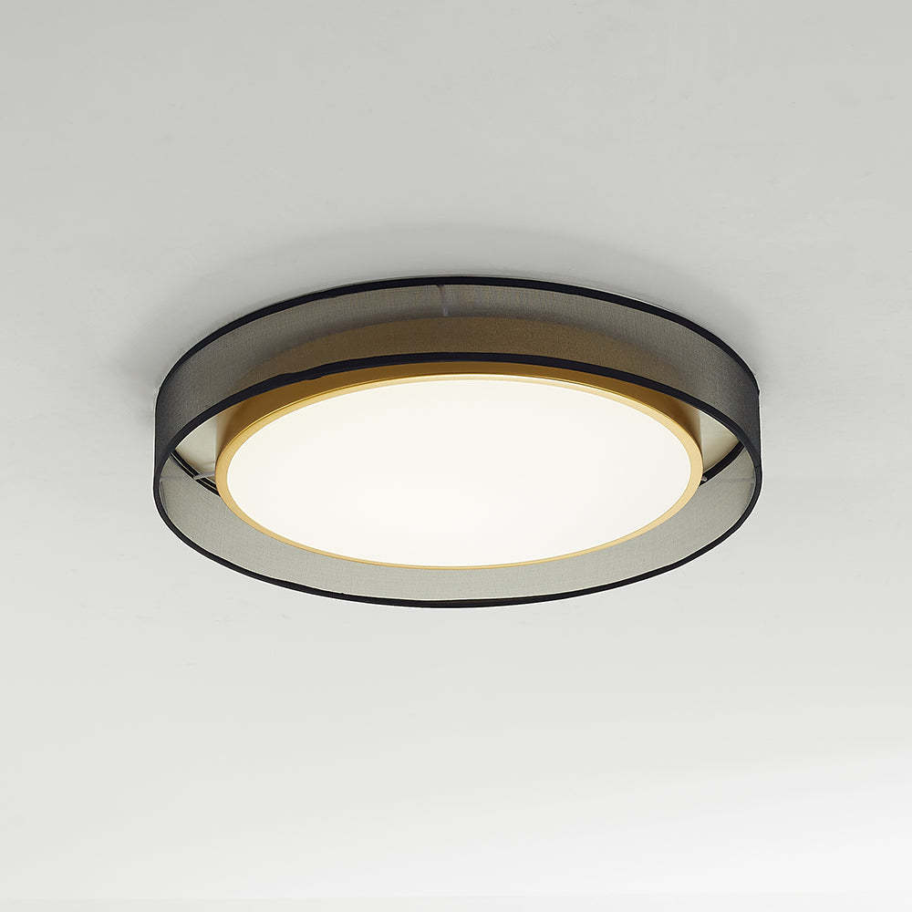 Arisha Nordic Modern Round LED Flush Mount Ceiling Light, Gold Copper - Neutralighting