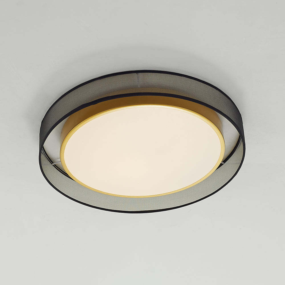 Arisha Nordic Modern Round LED Flush Mount Ceiling Light, Gold Copper - Neutralighting