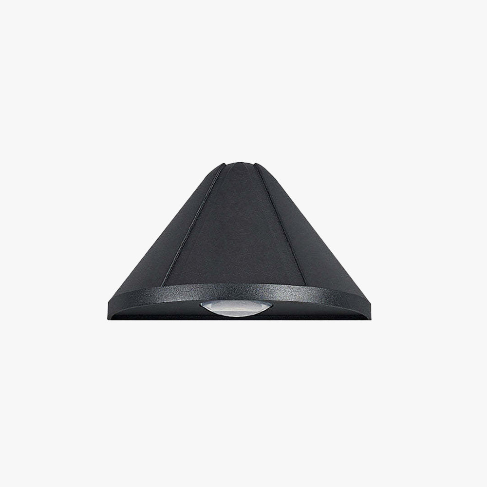 Ray Modern Cone Metal Outdoor Wall Lamp, Black - Neutralighting
