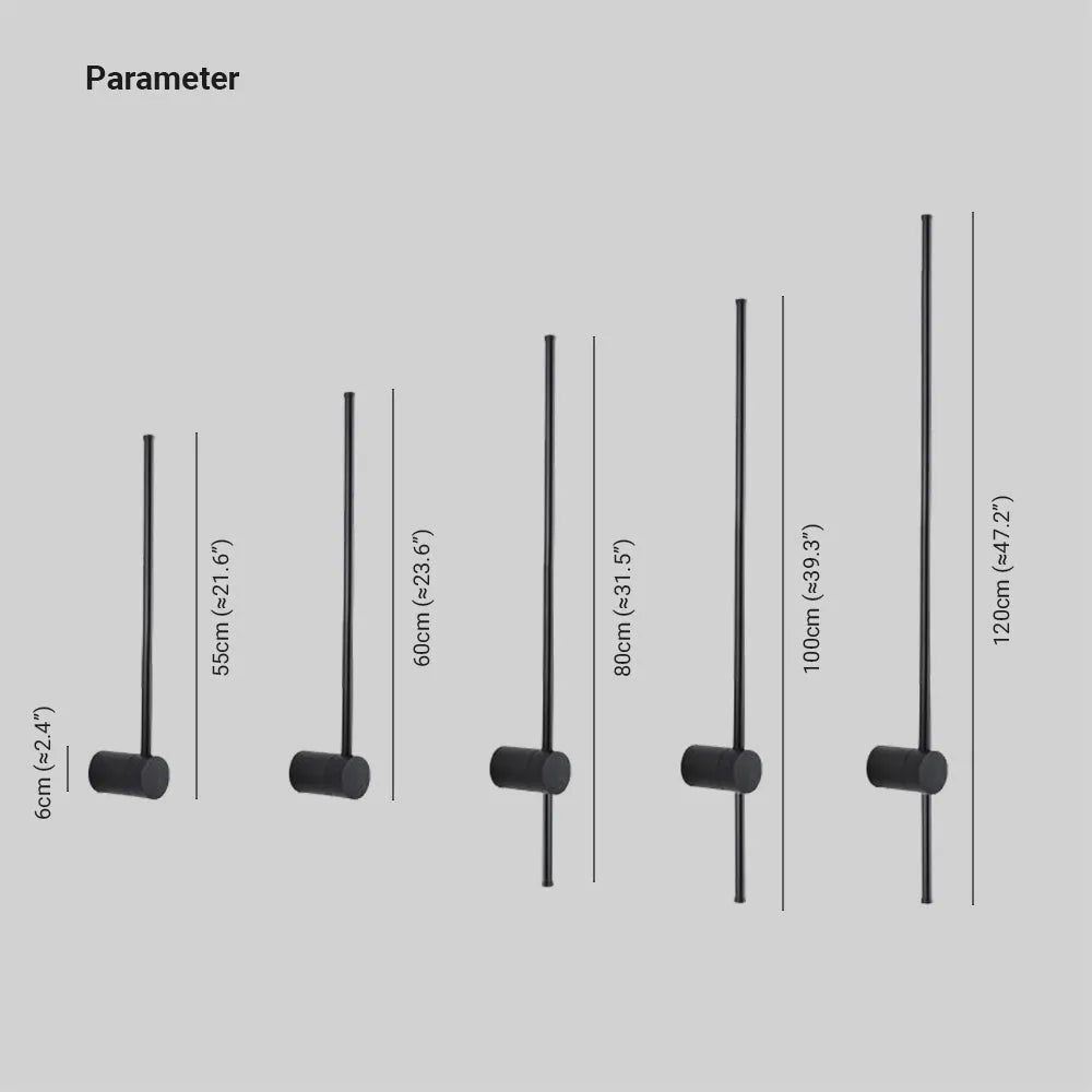 Arisha Modern Minimalist LED Wall Reading Lamp, Black - Neutralighting