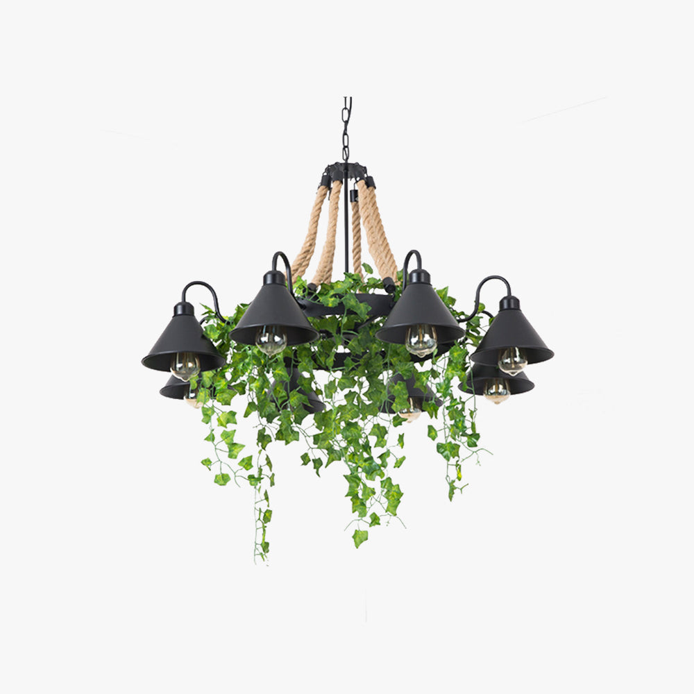 Arisha Retro LED Chandelier Black Metal Restaurant/Bar/Living Room - Neutralighting