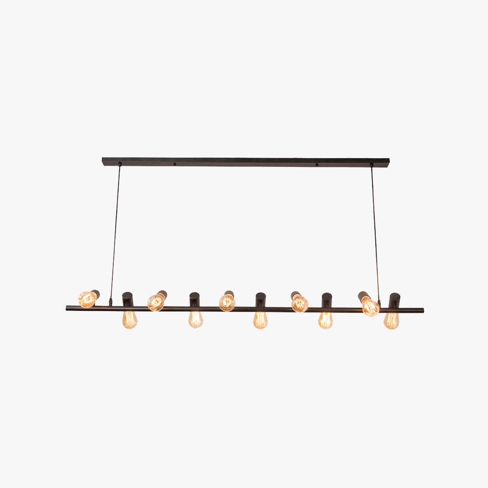 Epoch Vintage LED Chandelier Black Metal Dining/Living Room/Bar - Neutralighting