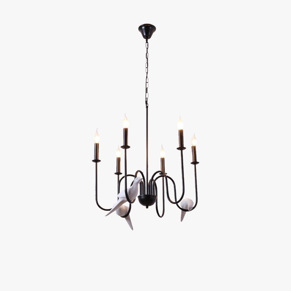 Silva Vintage Chandelier Black Metal Bedroom/Cafe Living Room - Neutralighting