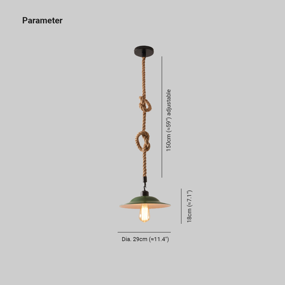 Epoch Vintage LED Pendant Light Green Metal Dining Room/Bedroom