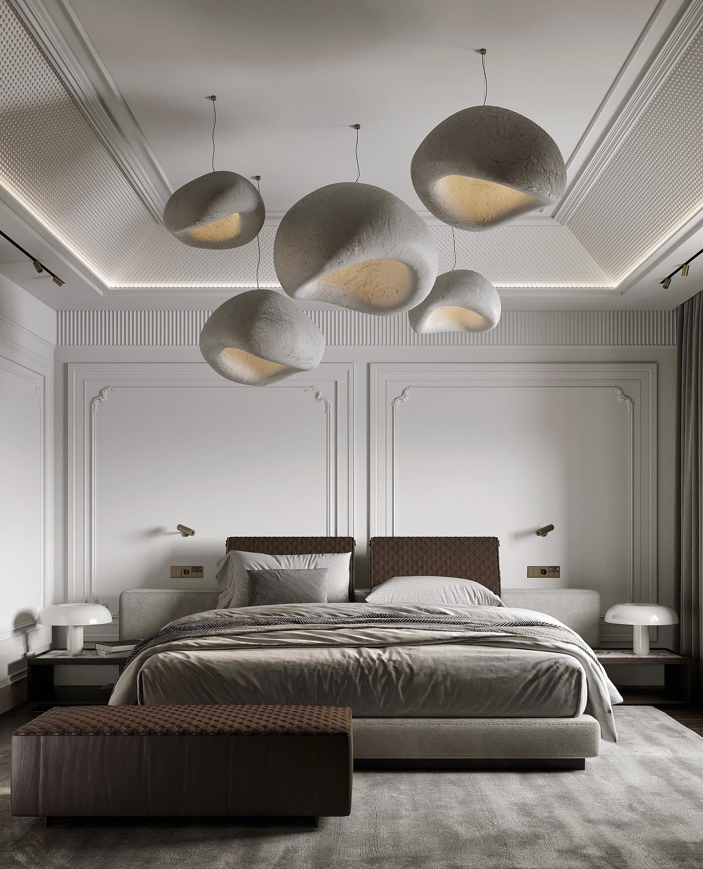 Chandelier Wabi-Sabi Pebble Cluster Organic Form Minimalist Artistic - Neutralighting