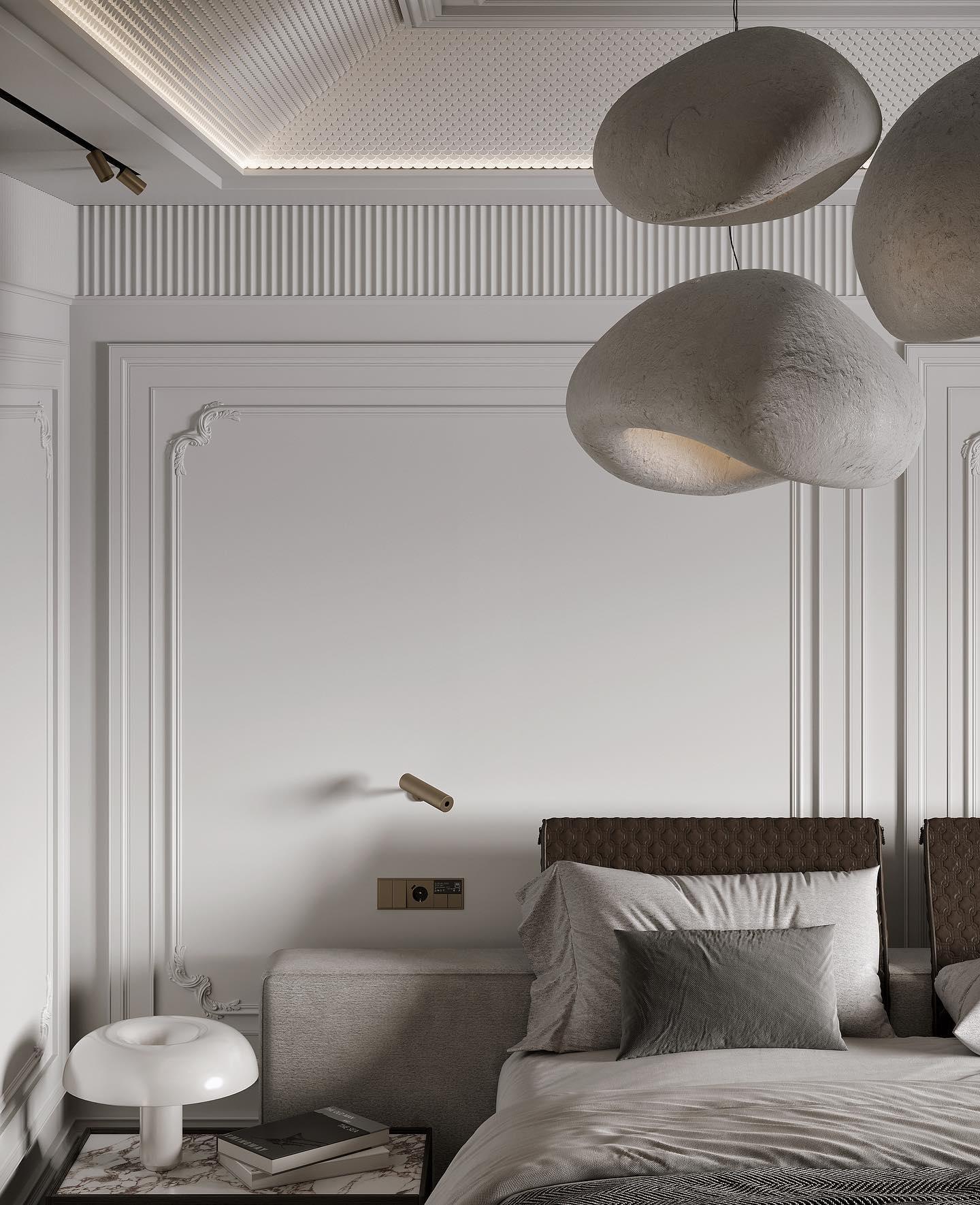 Chandelier Wabi-Sabi Pebble Cluster Organic Form Minimalist Artistic - Neutralighting