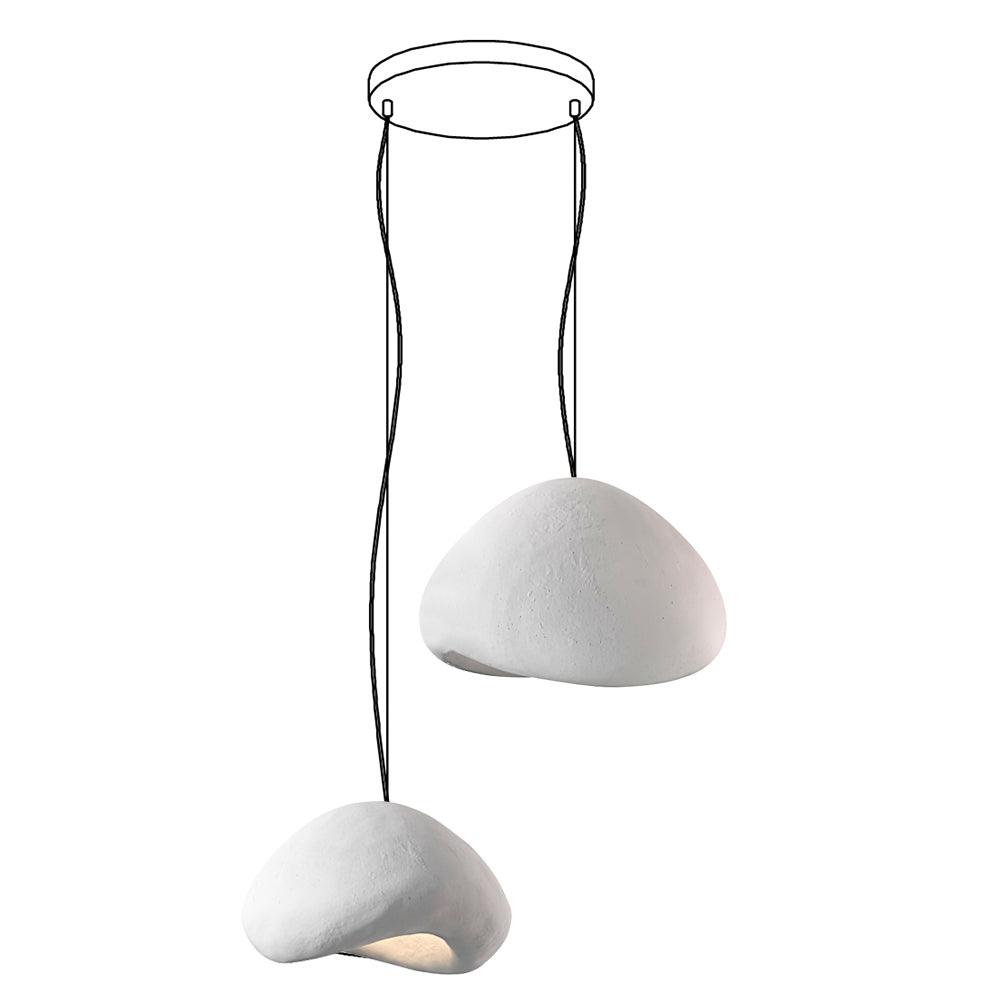 Chandelier Wabi-Sabi Pebble Cluster Organic Form Minimalist Artistic - Neutralighting