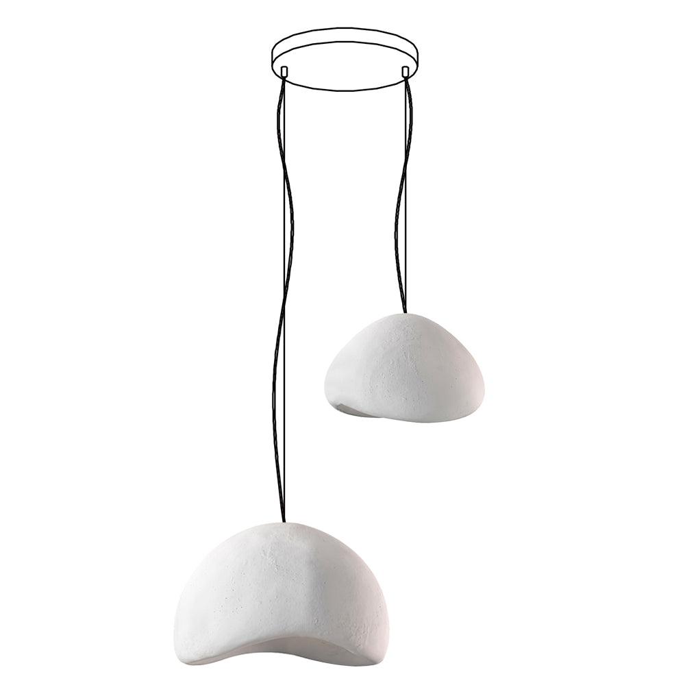 Chandelier Wabi-Sabi Pebble Cluster Organic Form Minimalist Artistic - Neutralighting