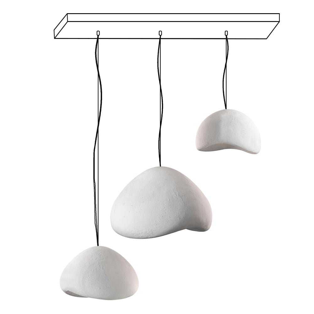 Chandelier Wabi-Sabi Pebble Cluster Organic Form Minimalist Artistic - Neutralighting
