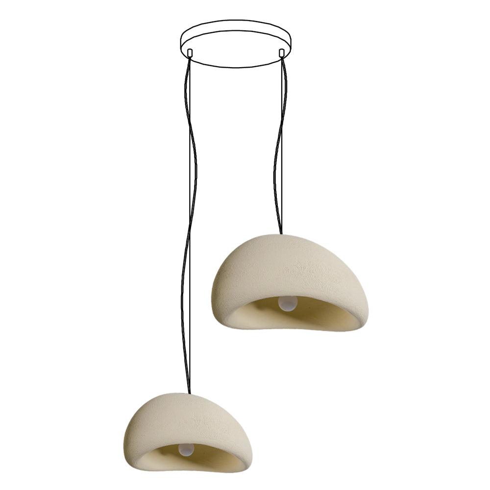 Chandelier Wabi-Sabi Pebble Cluster Organic Form Minimalist Artistic - Neutralighting