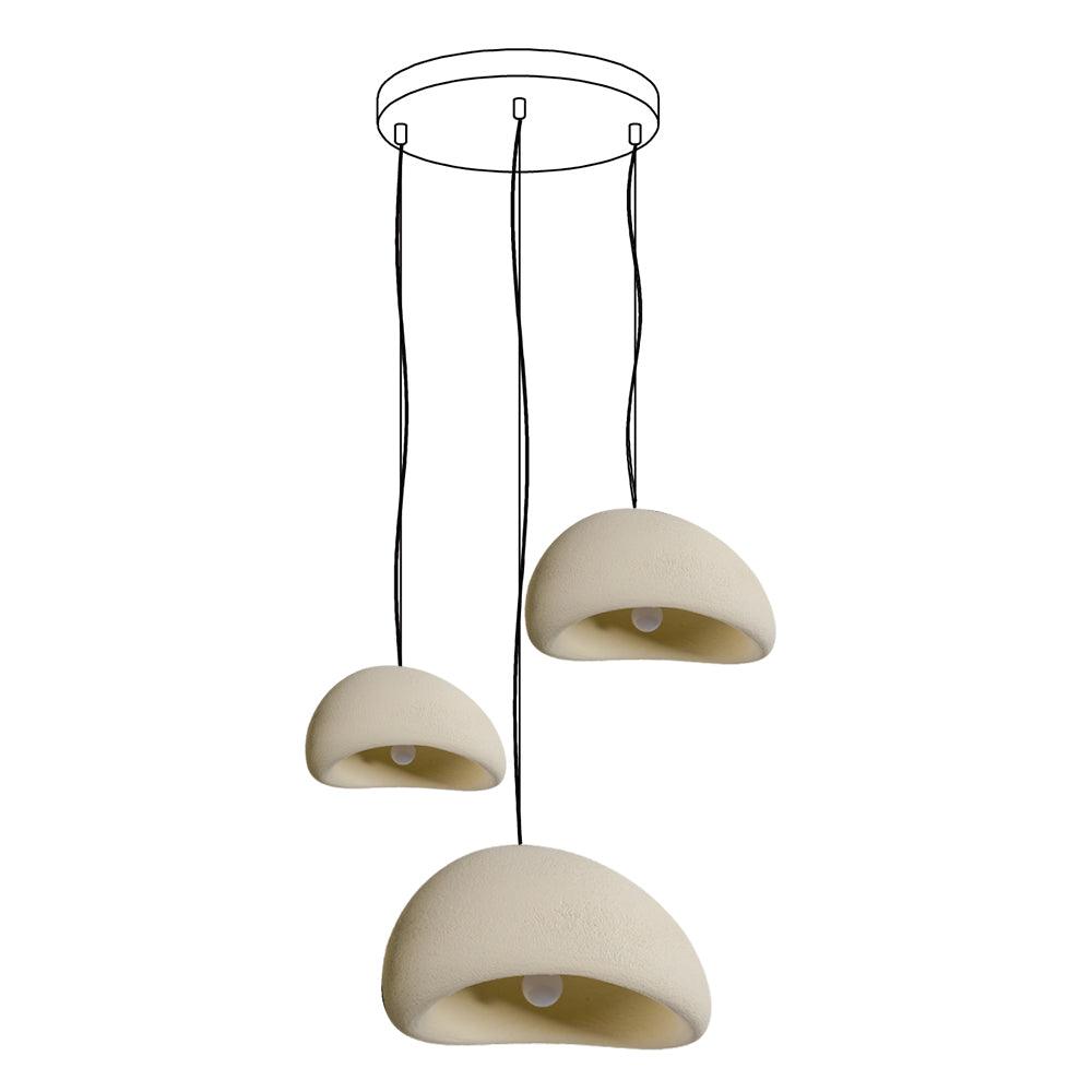 Chandelier Wabi-Sabi Pebble Cluster Organic Form Minimalist Artistic - Neutralighting