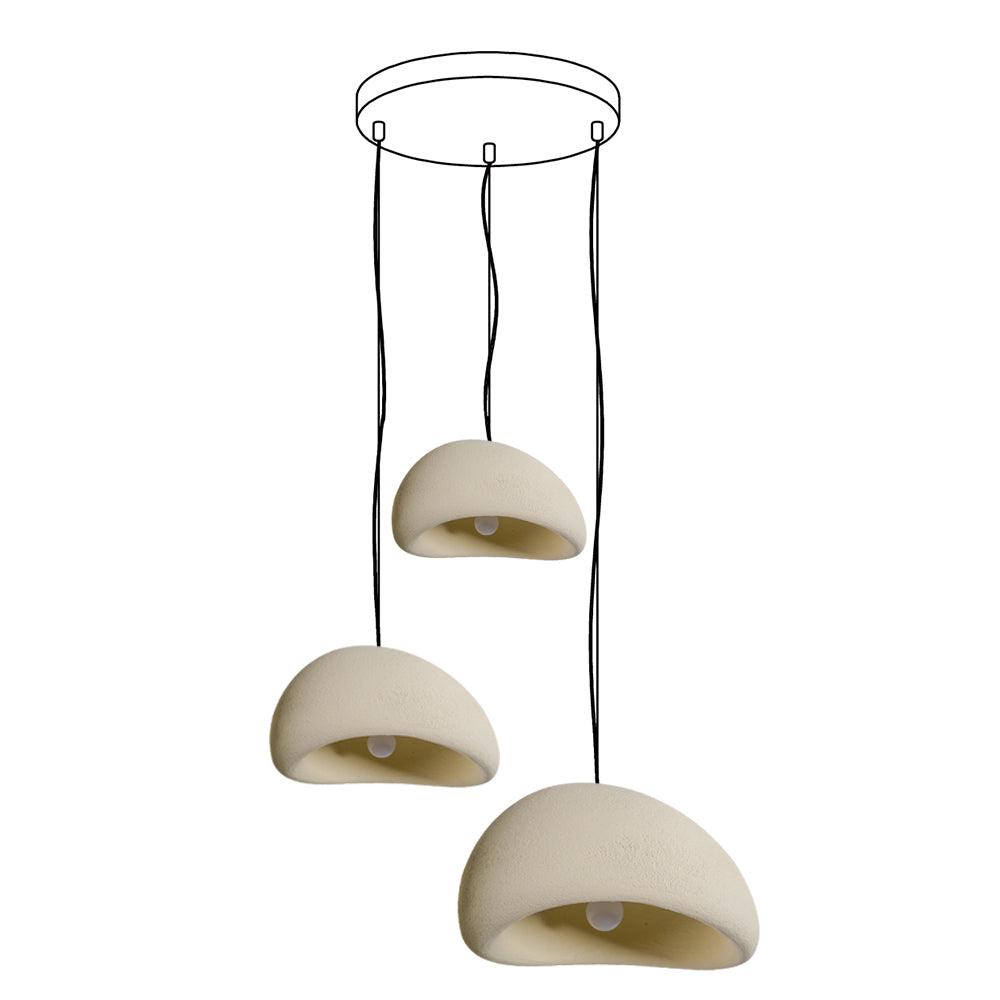 Chandelier Wabi-Sabi Pebble Cluster Organic Form Minimalist Artistic - Neutralighting