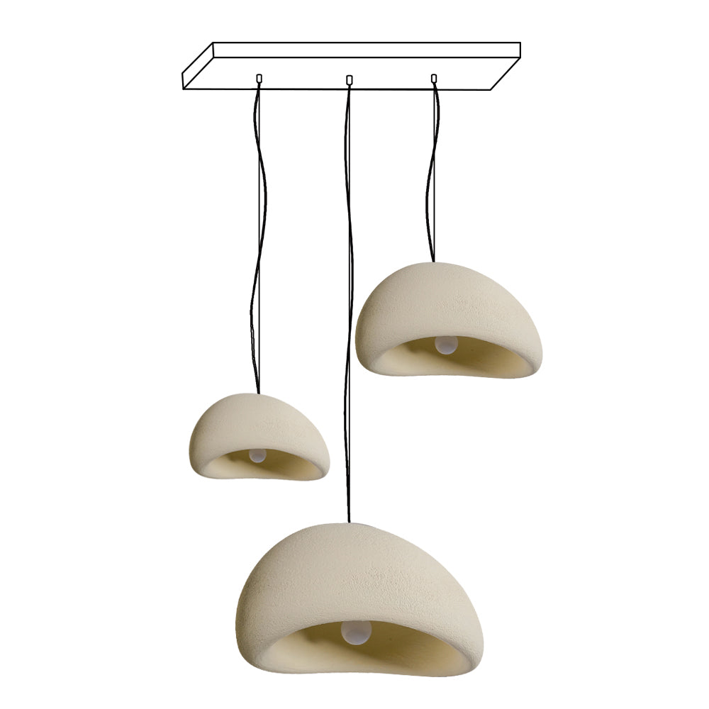 Chandelier Wabi-Sabi Pebble Cluster Organic Form Minimalist Artistic - Neutralighting