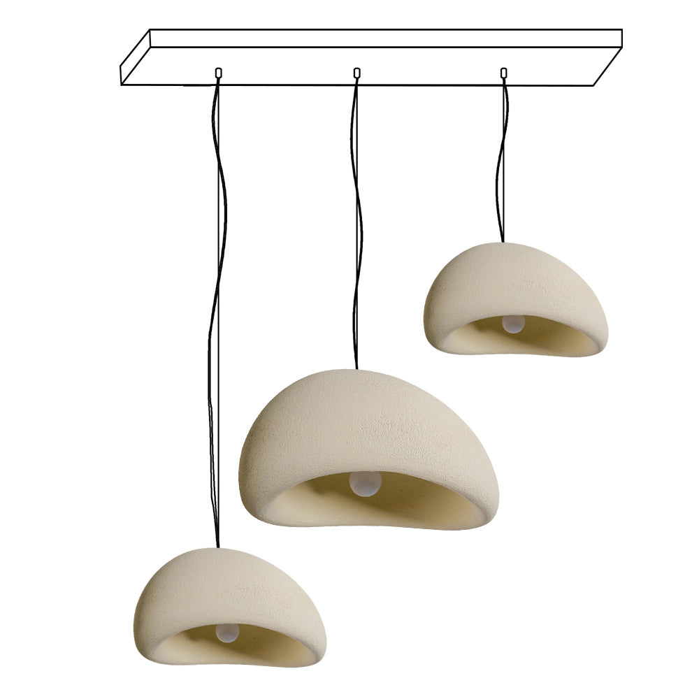 Chandelier Wabi-Sabi Pebble Cluster Organic Form Minimalist Artistic - Neutralighting