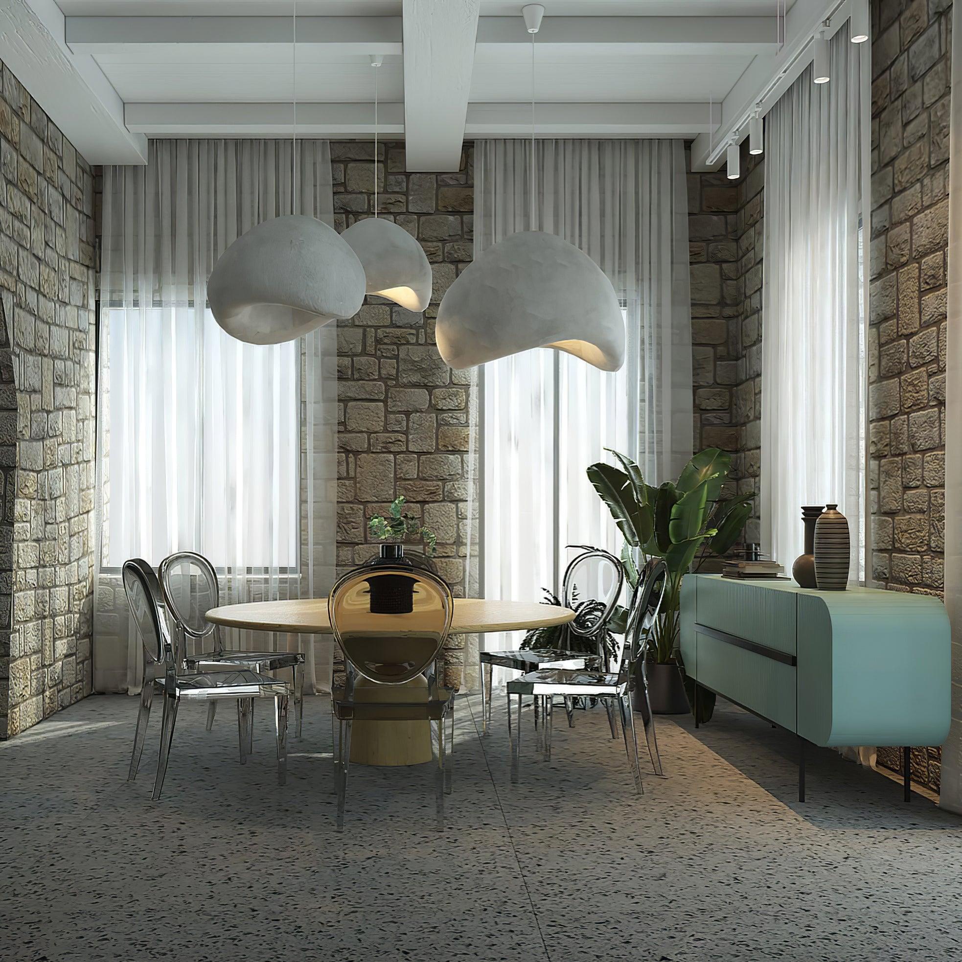 Chandelier Wabi-Sabi Pebble Cluster Organic Form Minimalist Artistic - Neutralighting