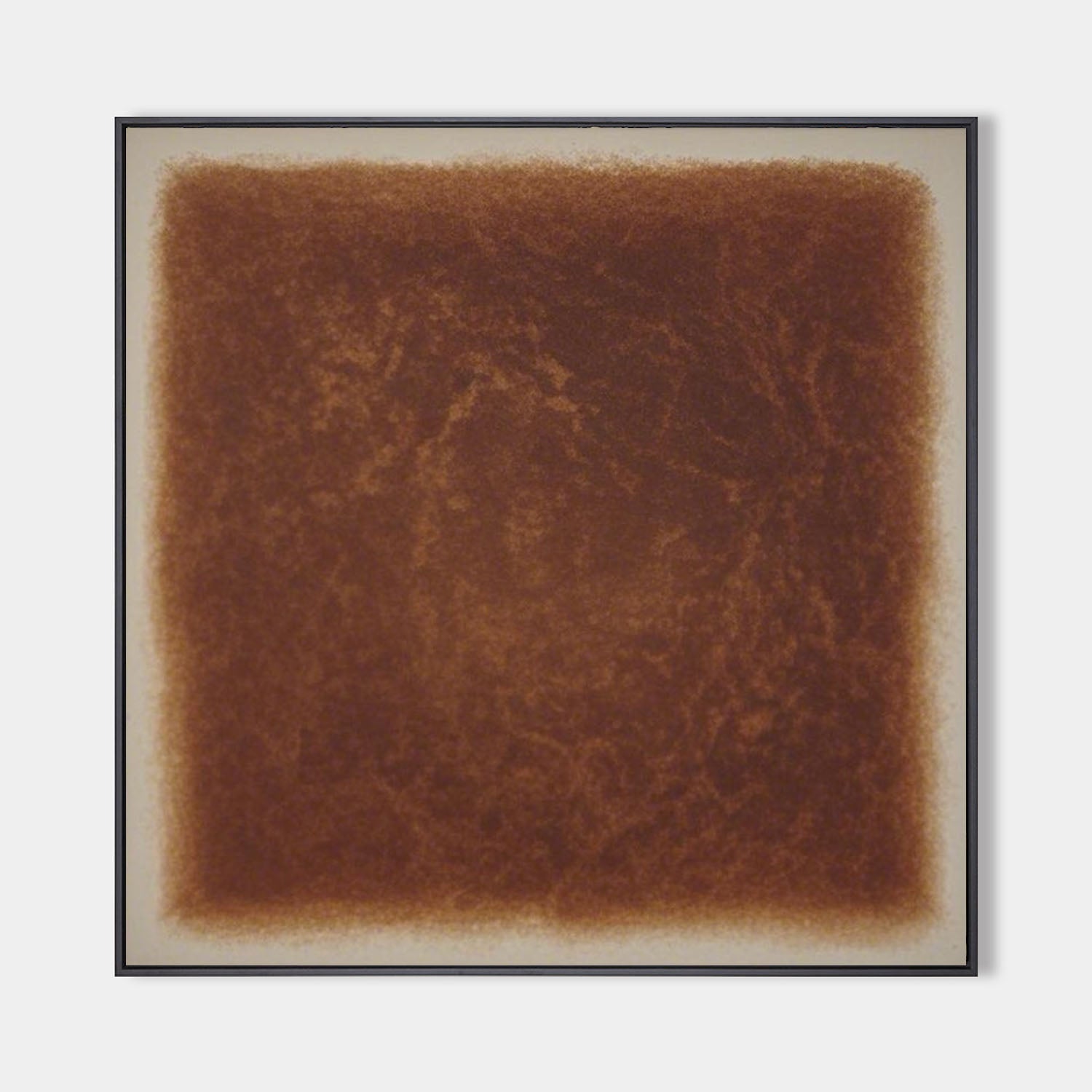 Earthy Burnt Umber Abstract  Solid Tone Thick Tactile Textured Artwork
