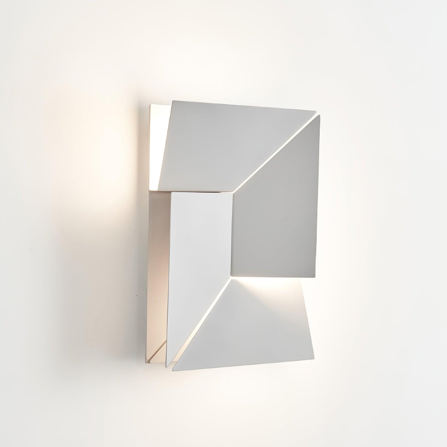 Wall Lamp 3D Geometric Panels Layered Light Art Remote Dimming Modern - Neutralighting