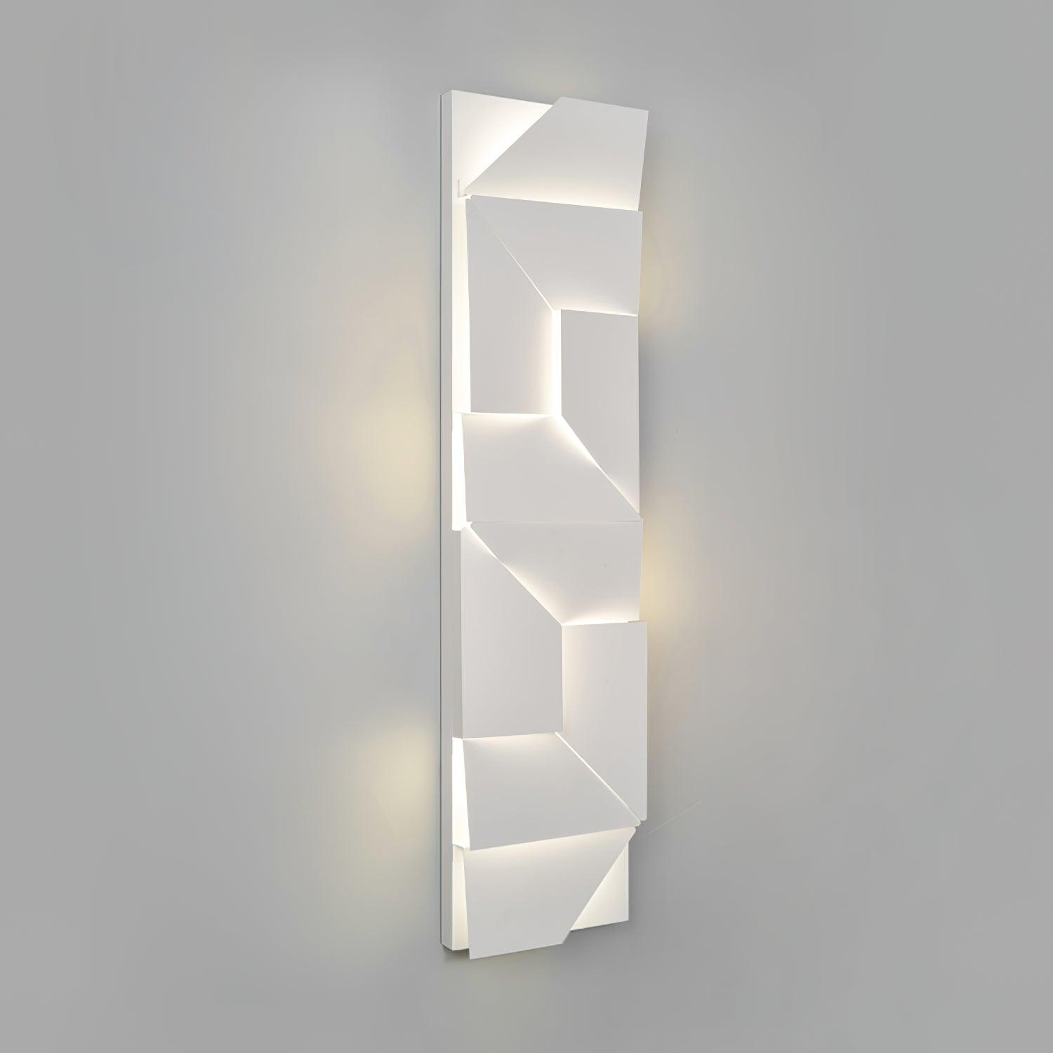 Wall Lamp 3D Geometric Panels Layered Light Art Remote Dimming Modern - Neutralighting
