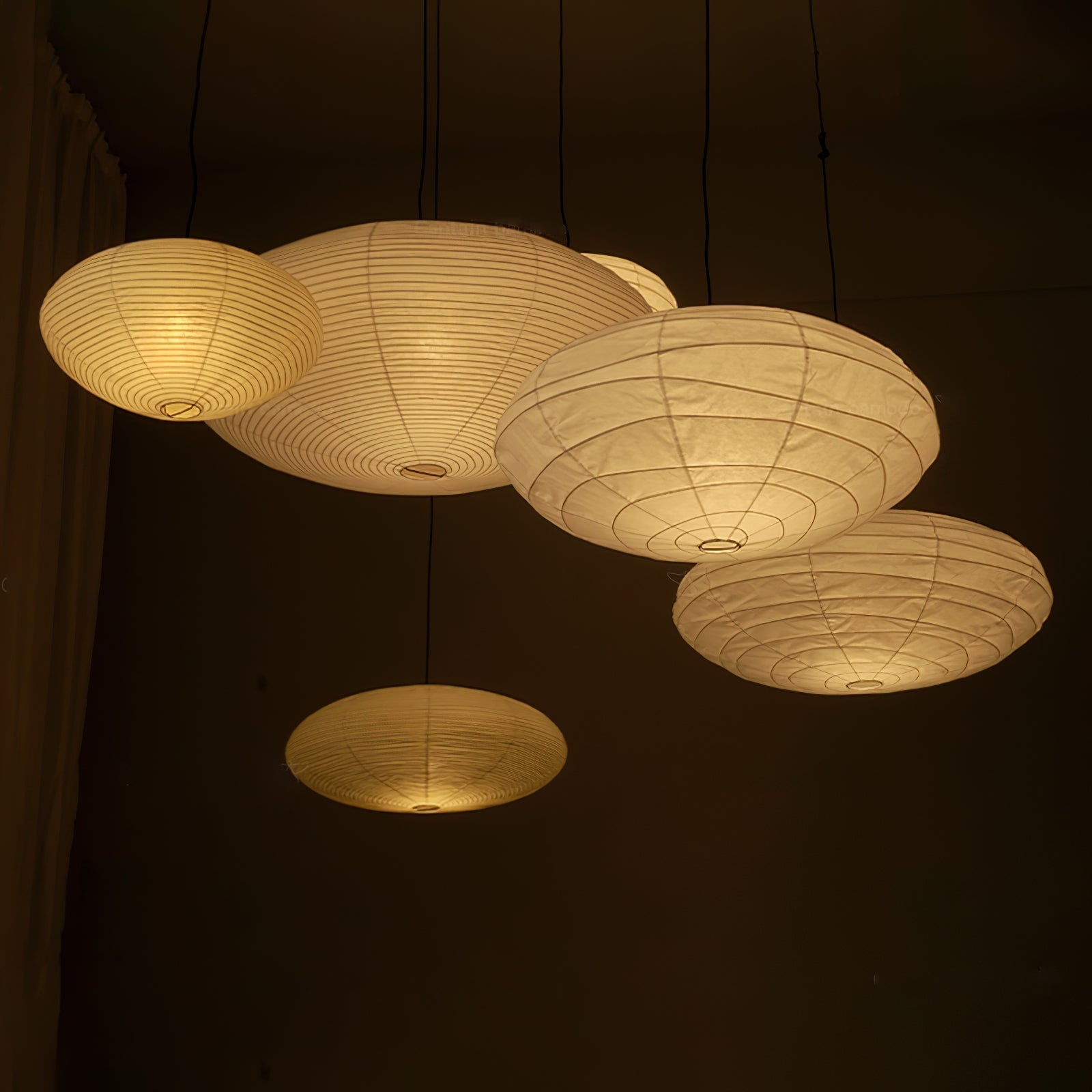 Sente Washi Paper Swag Pendant Light - Neutralighting