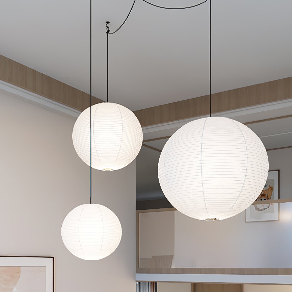Sylin Pendant Swag Light Mulberry Silk - Neutralighting