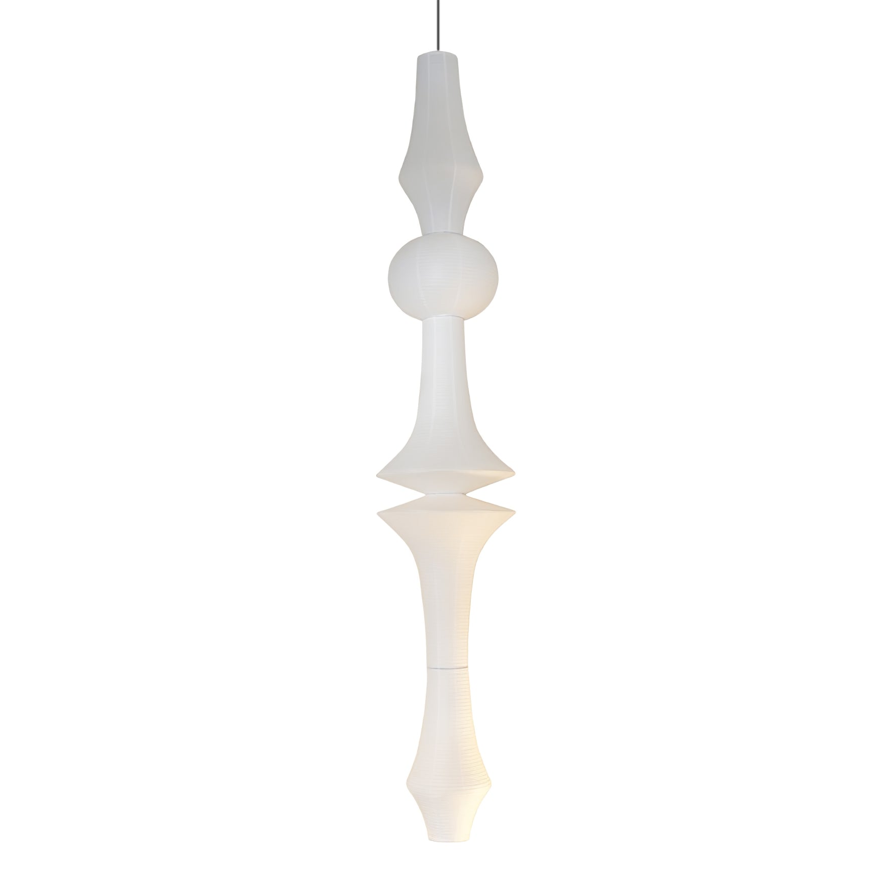 Faye Sculptural Paper Vertical Pendant Light - Neutralighting
