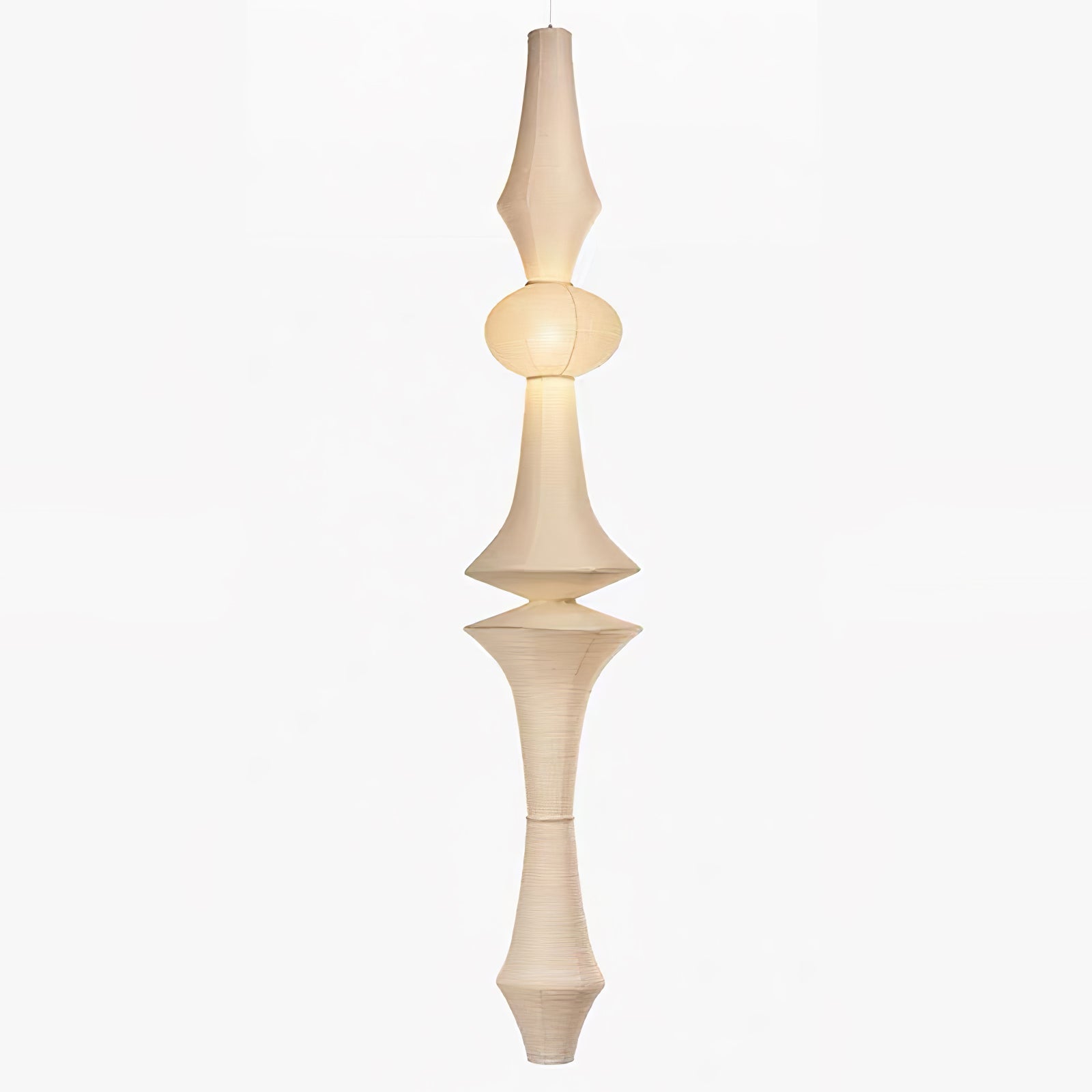 Faye Sculptural Paper Vertical Pendant Light - Neutralighting