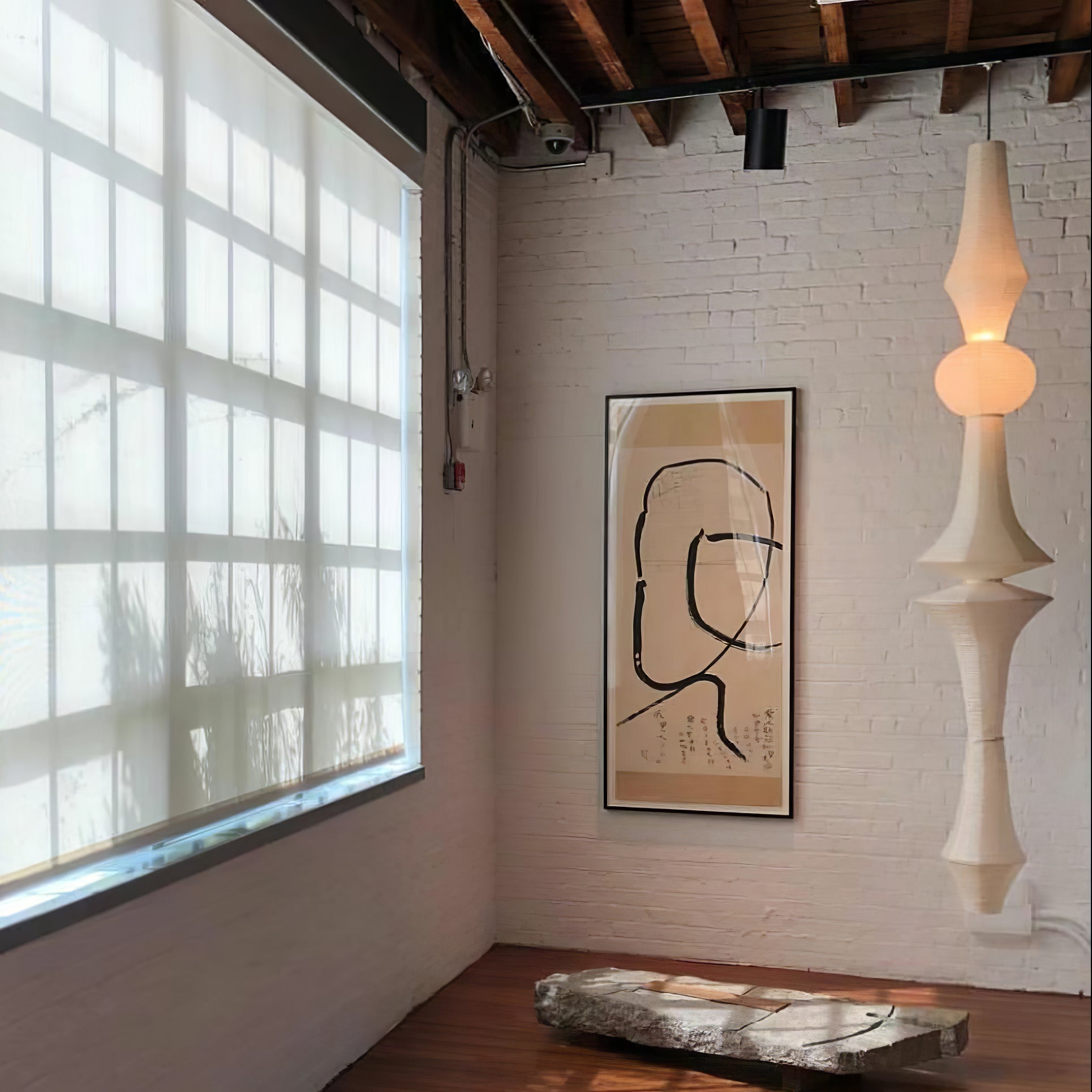 Faye Sculptural Paper Vertical Pendant Light - Neutralighting