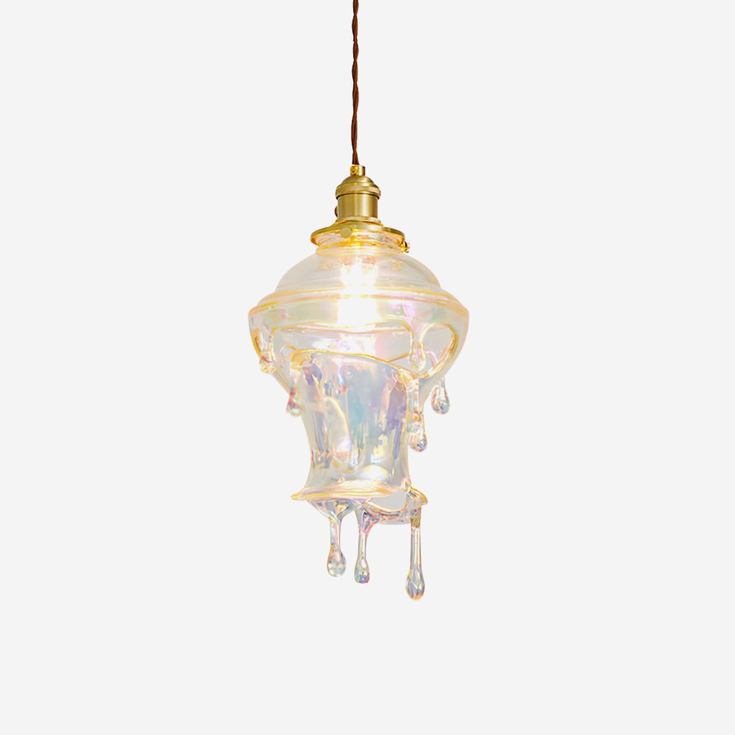 Pendant Lamp Iridescent Water Drop Shade Artistic Glow Contemporary - Neutralighting