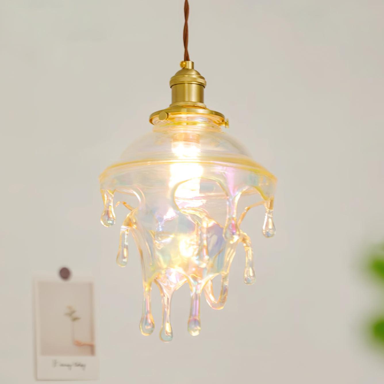 Pendant Lamp Iridescent Water Drop Shade Artistic Glow Contemporary - Neutralighting