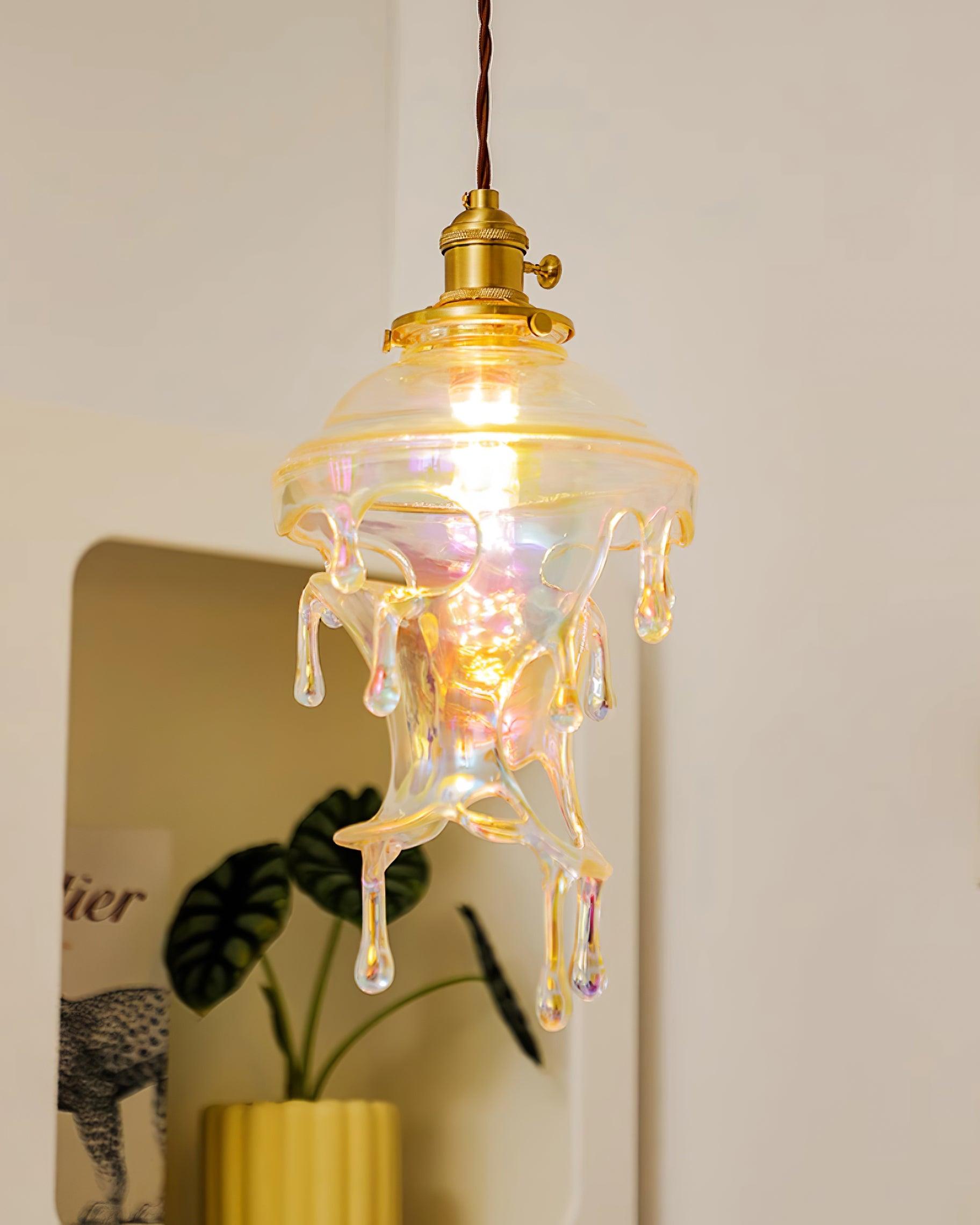 Pendant Lamp Iridescent Water Drop Shade Artistic Glow Contemporary - Neutralighting