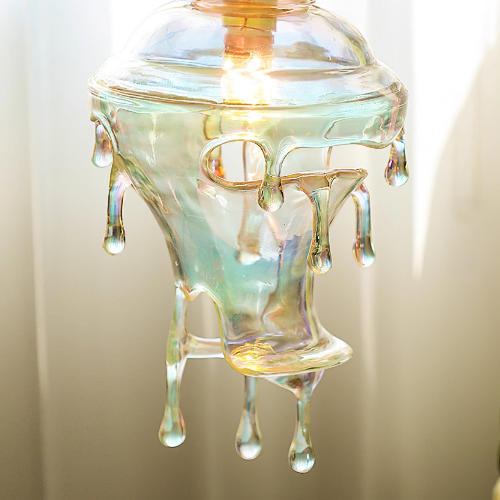Pendant Lamp Iridescent Water Drop Shade Artistic Glow Contemporary - Neutralighting