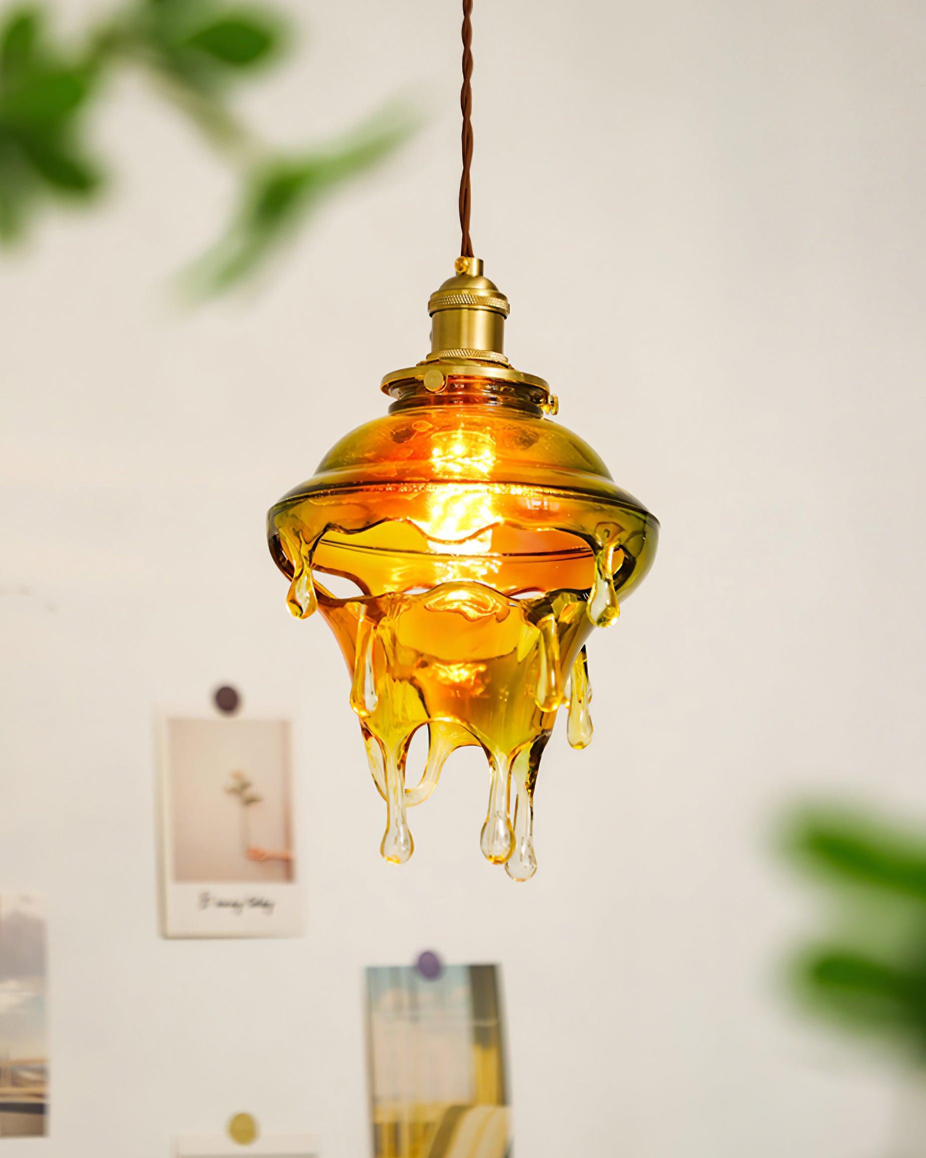Pendant Lamp Iridescent Water Drop Shade Artistic Glow Contemporary - Neutralighting