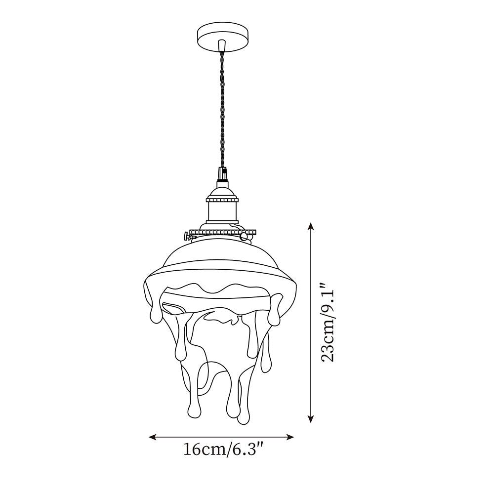 Pendant Lamp Iridescent Water Drop Shade Artistic Glow Contemporary - Neutralighting