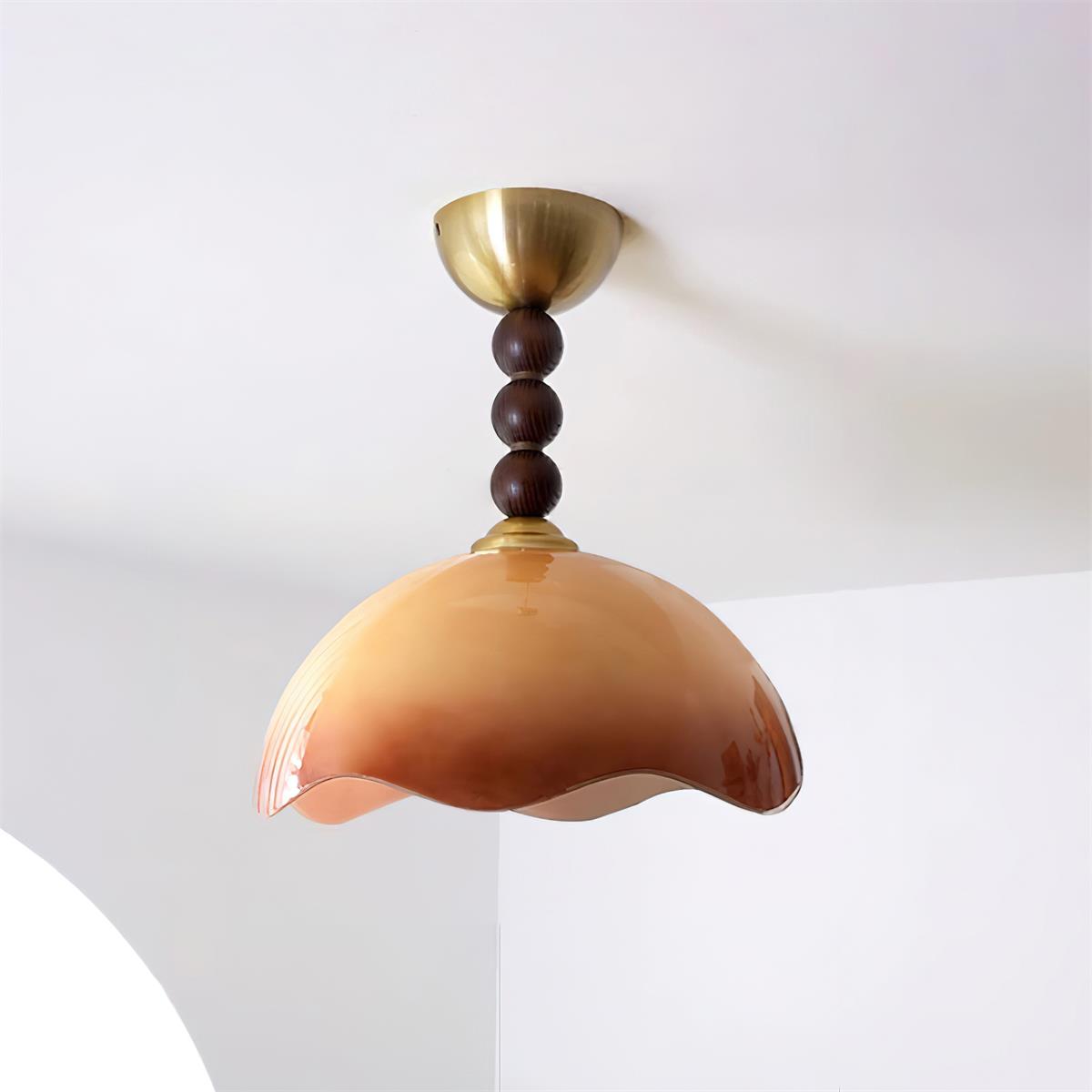Amberis Vintage Amber Glass Ceiling Light - Neutralighting
