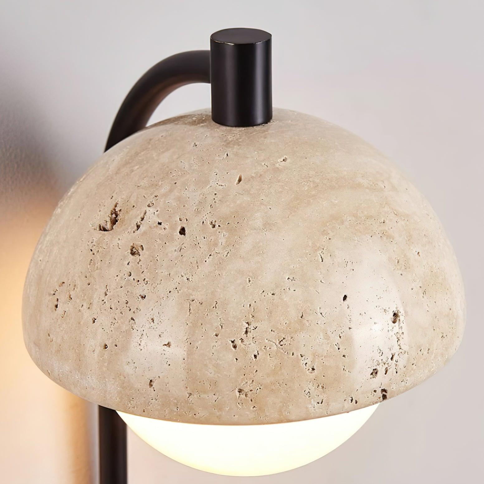 Ritta Wall Lamp Travertine Wood Dome - Neutralighting