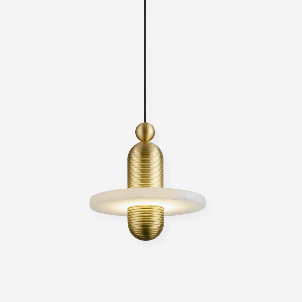 Goose White Alabaster Copper Pendant Lamp - Neutralighting