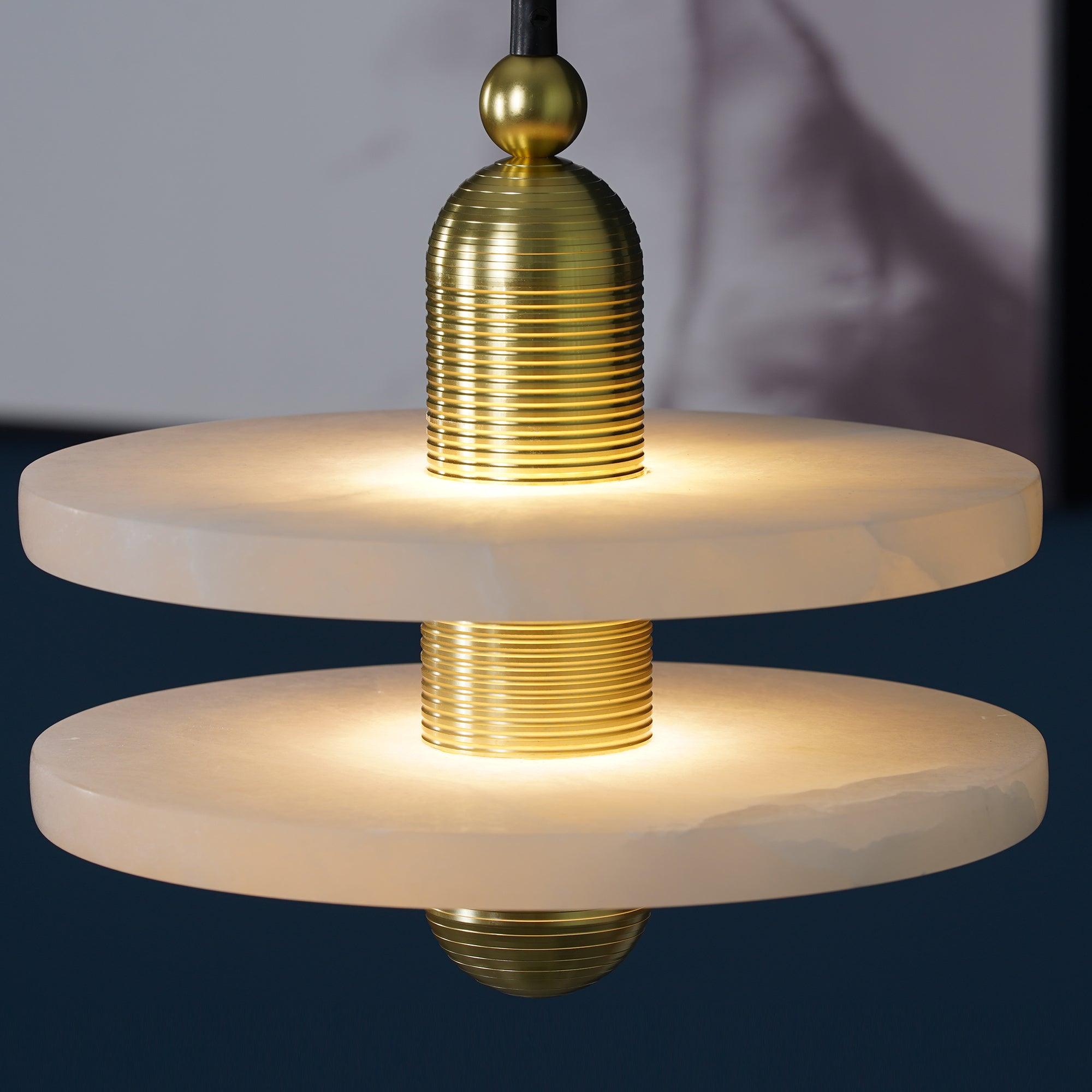 Goose White Alabaster Copper Pendant Lamp - Neutralighting