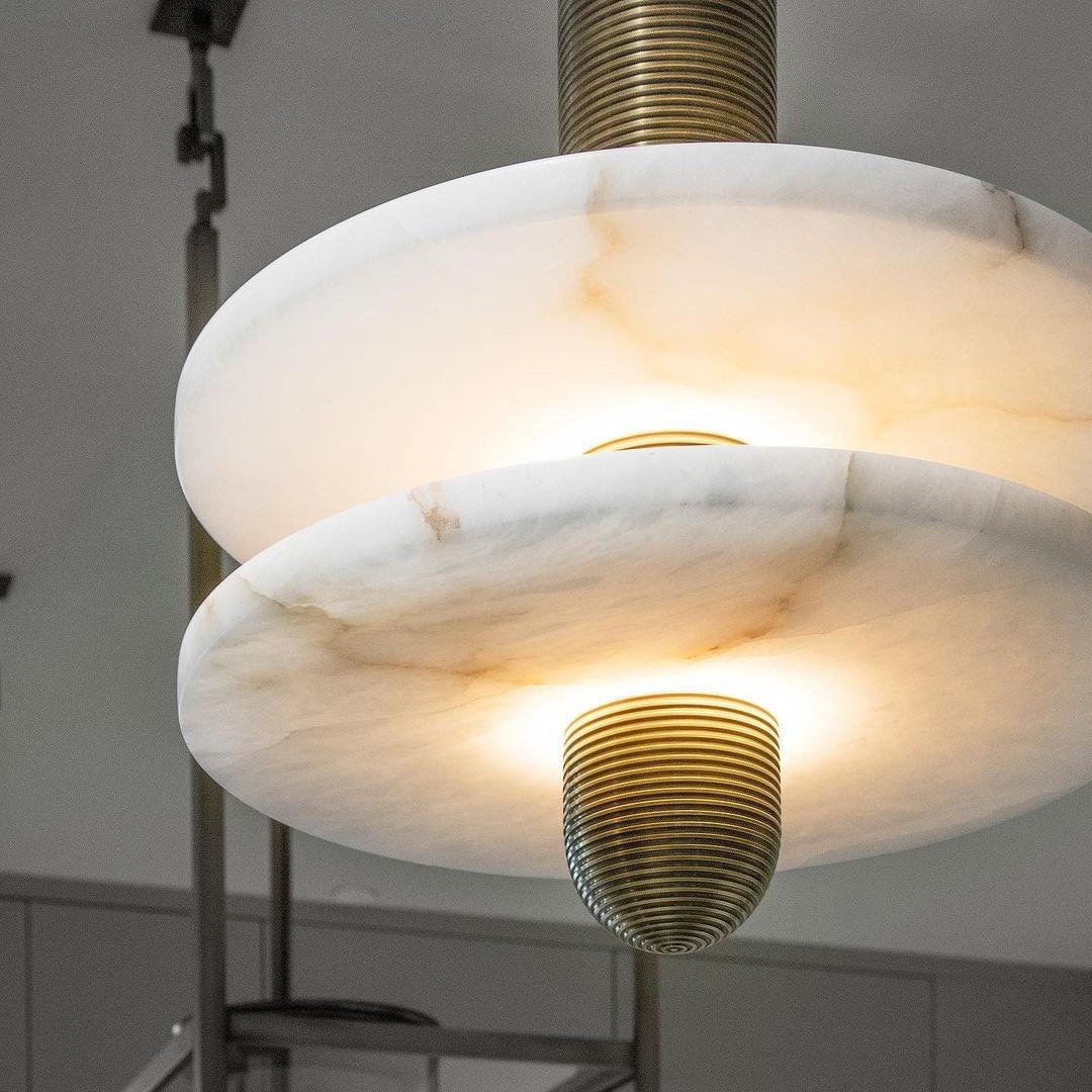Goose White Alabaster Copper Pendant Lamp - Neutralighting