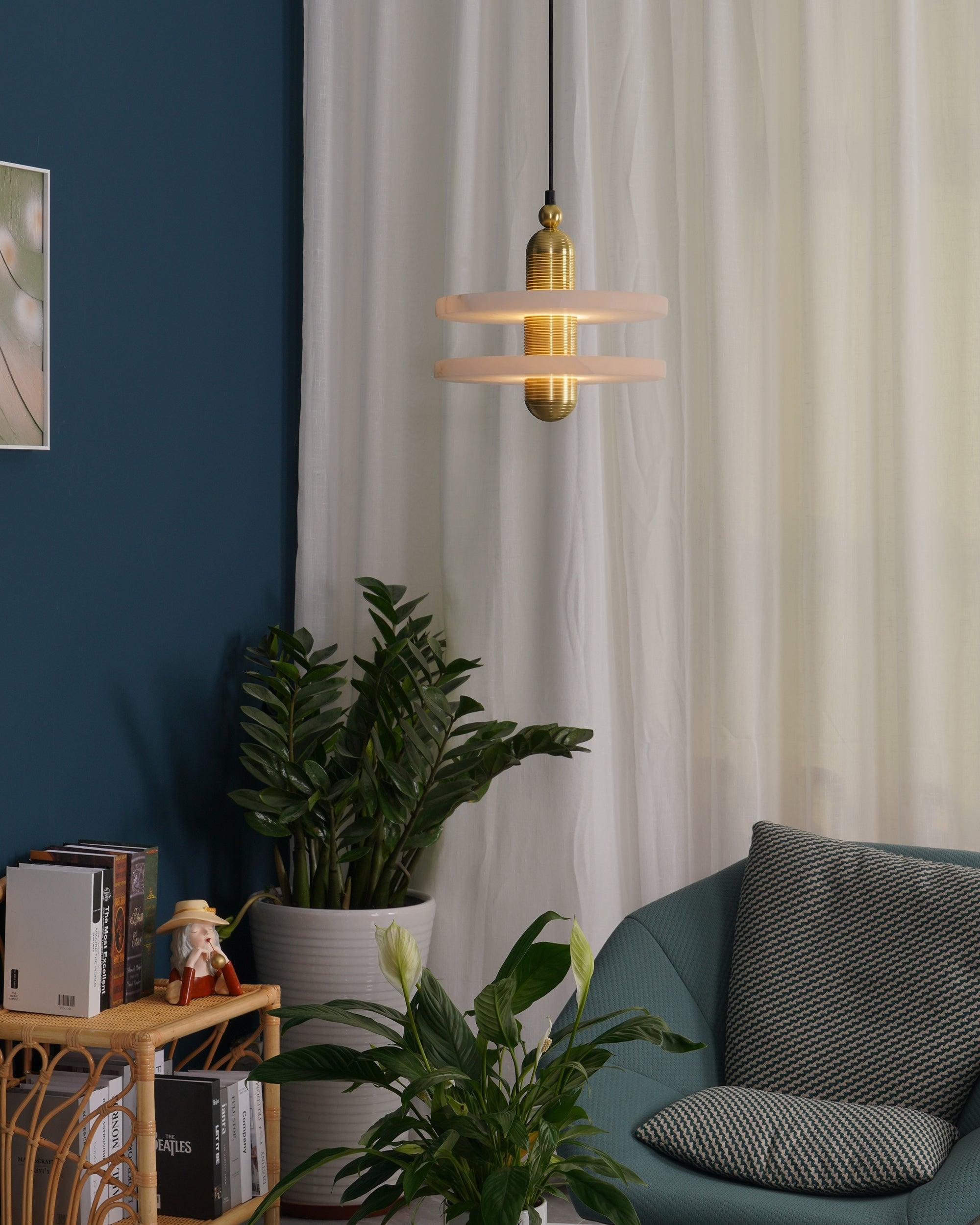 Goose White Alabaster Copper Pendant Lamp - Neutralighting