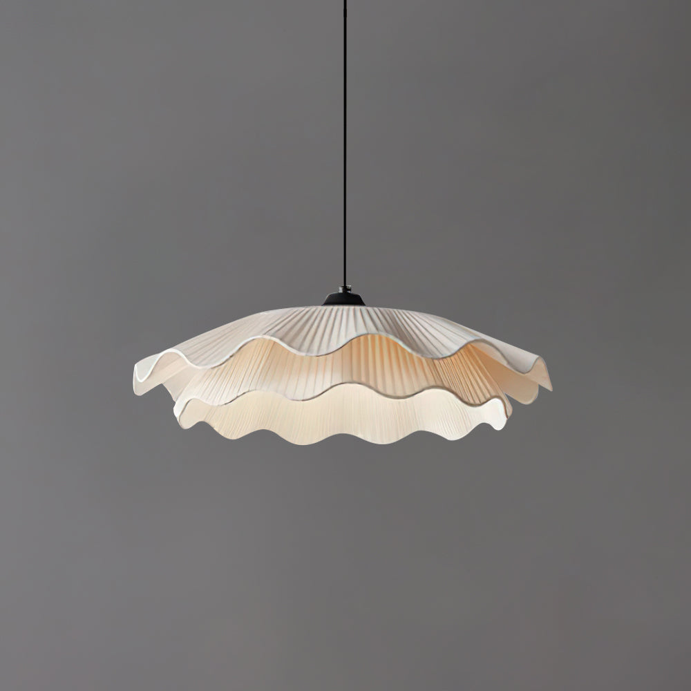 Calavie Wavy Pleated Pendant Light in Soft White - Neutralighting